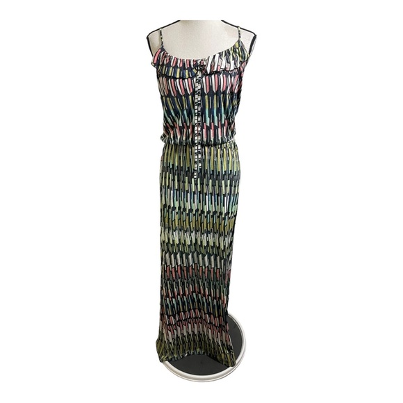 Parker womens maxi dress Rayon multicolored pattern racerback size X-Small - Picture 1 of 14